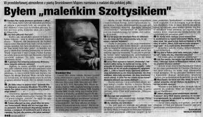 Byłem "maleńkim Szołtysikiem"